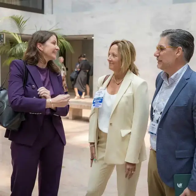 Comparing Meeting Notes. Leigh Lytle, Cindy Fleck, and Frank Costanza.
