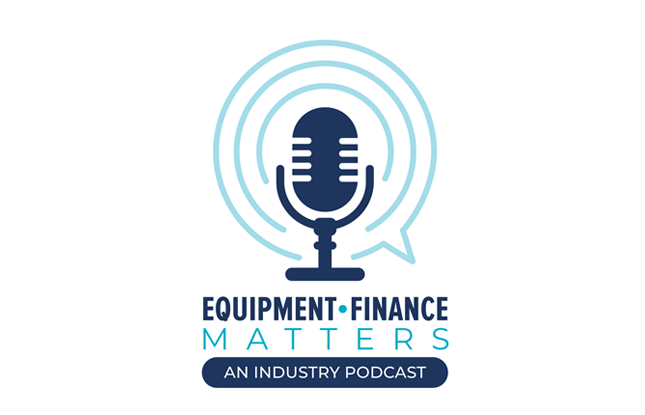 Equipment Finance Matters Podcast EF Matters Podcast Logo: White