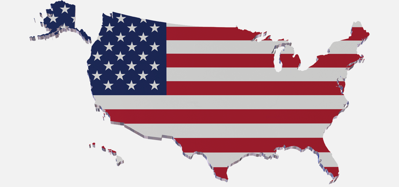 US flag Map