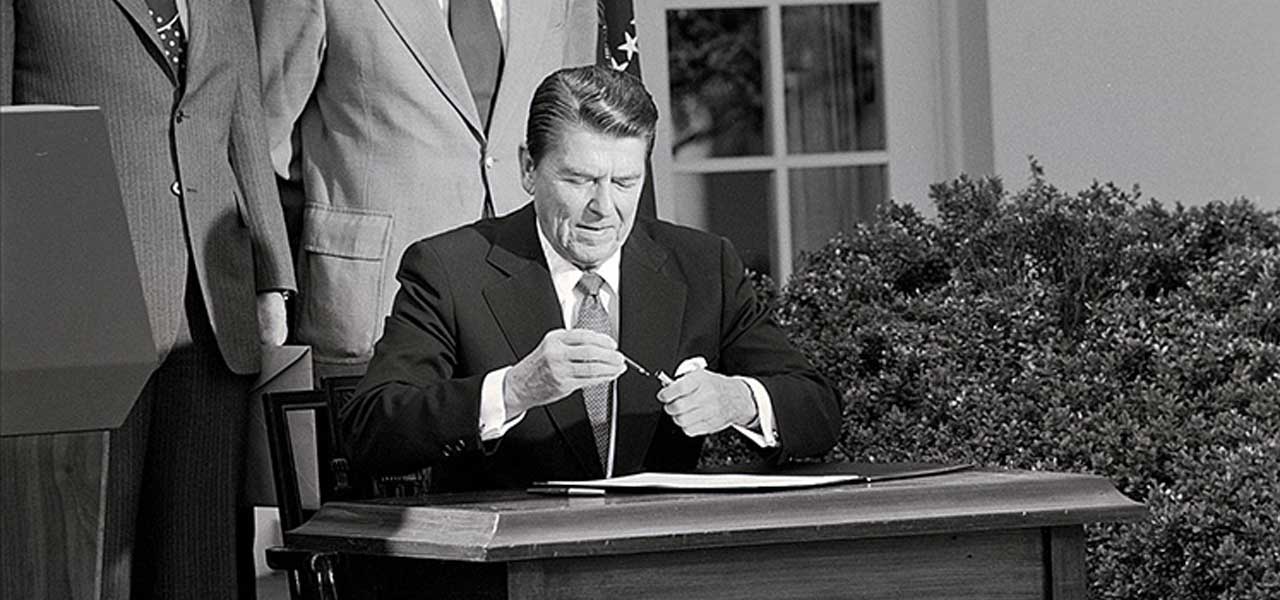 Ronald Reagan signing ceremony